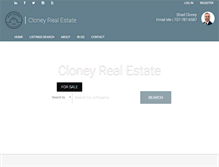 Tablet Screenshot of cloneyrealestate.com